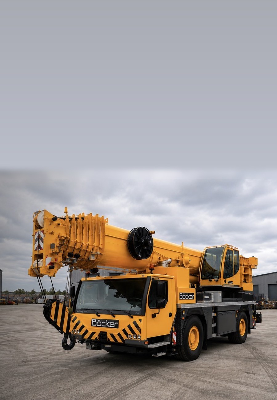 Böcker mobile crane at Coussens Contract Lifting yard